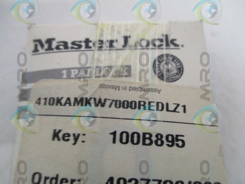 MASTER LOCK 410KAMKW7000REDLZ1 100B895 PADLOCK NSMP