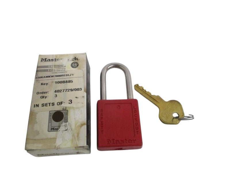 MASTER LOCK 410KAMKW7000REDLZ1 100B885 PADLOCK NSMP