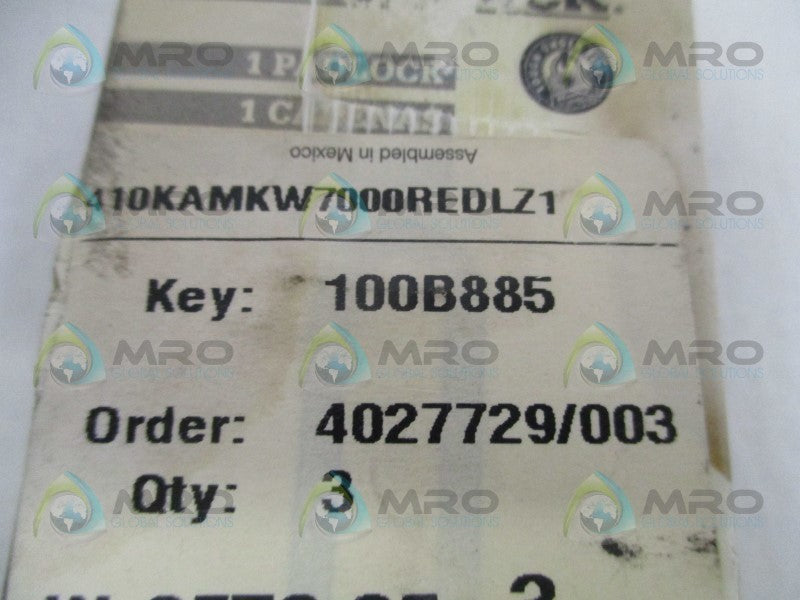 MASTER LOCK 410KAMKW7000REDLZ1 100B885 PADLOCK NSMP
