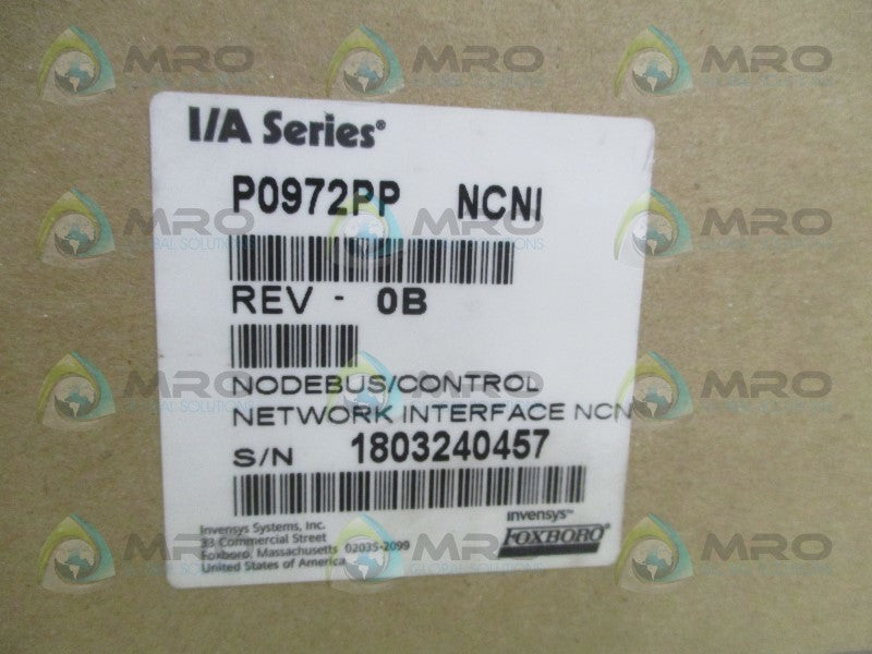 FOXBORO P0972PP NODEBUS/CONTROL NETWORK INTERFACE (REMANUFACTURED) NSMP