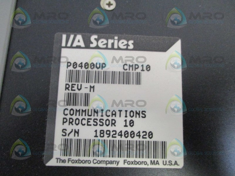 FOXBORO P0400VP CMP10 COMMUNICATIONS PROCESSOR 10 UNMP