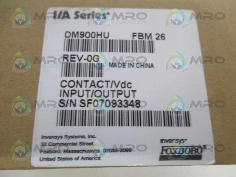 FOXBORO DM900HU FBM26 CONTACT VDC I/O MODULE NSFS