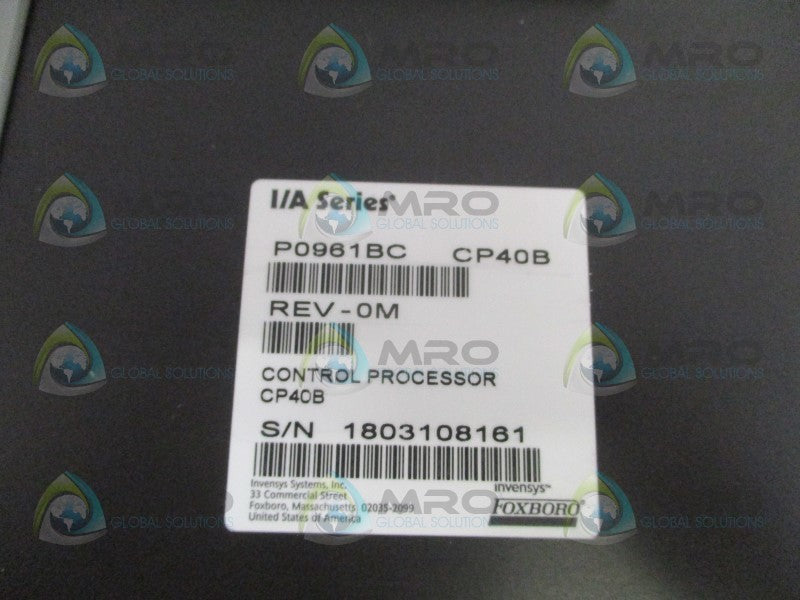 FOXBORO P0961BC CP40B CONTROL PROCESSOR NSMP