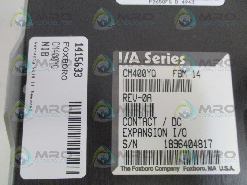 FOXBORO CM400YQ FBM14 CONTACT DC EXPANSION MODULE (REMANUFACTURED) NSMP