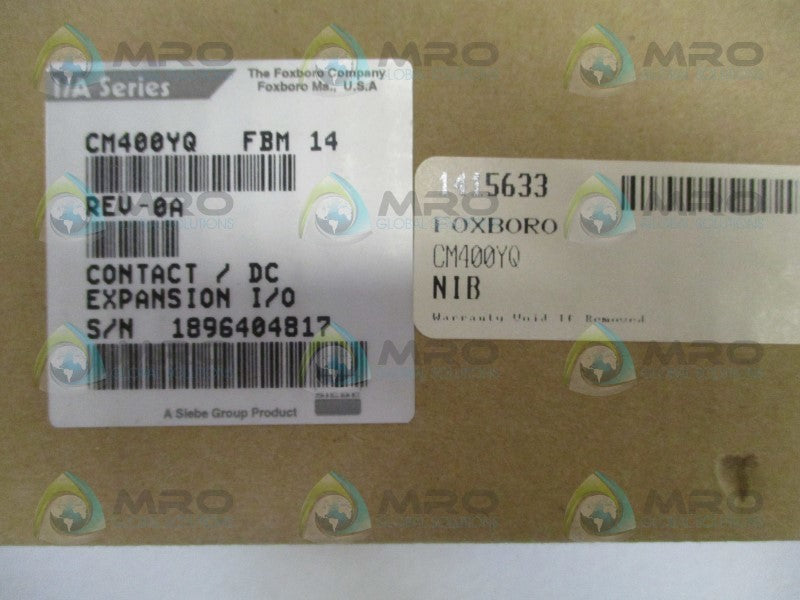 FOXBORO CM400YQ FBM14 CONTACT DC EXPANSION MODULE (REMANUFACTURED) NSMP