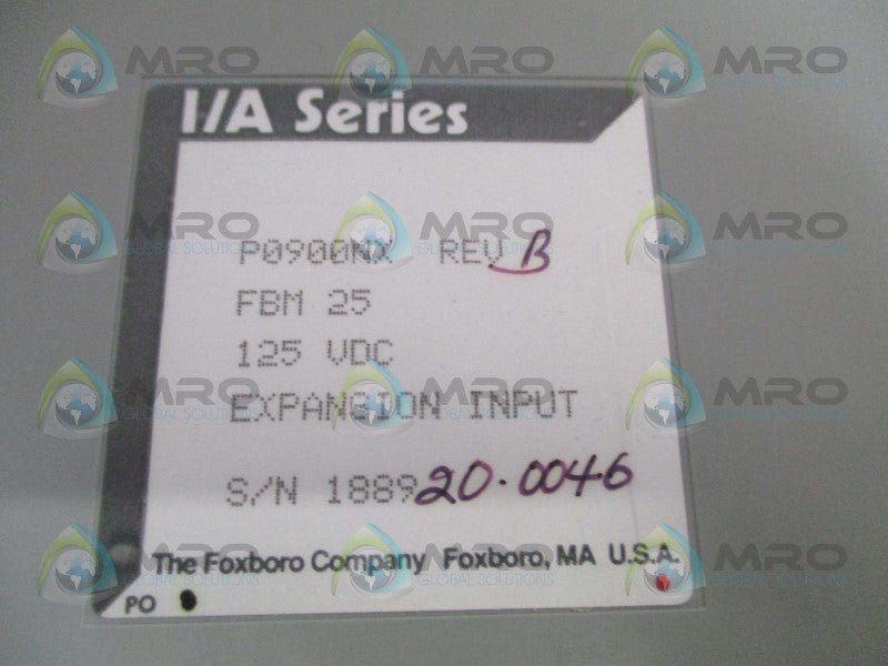 FOXBORO P0900NX FBM25 EXPANSION INPUT MODULE UNMP