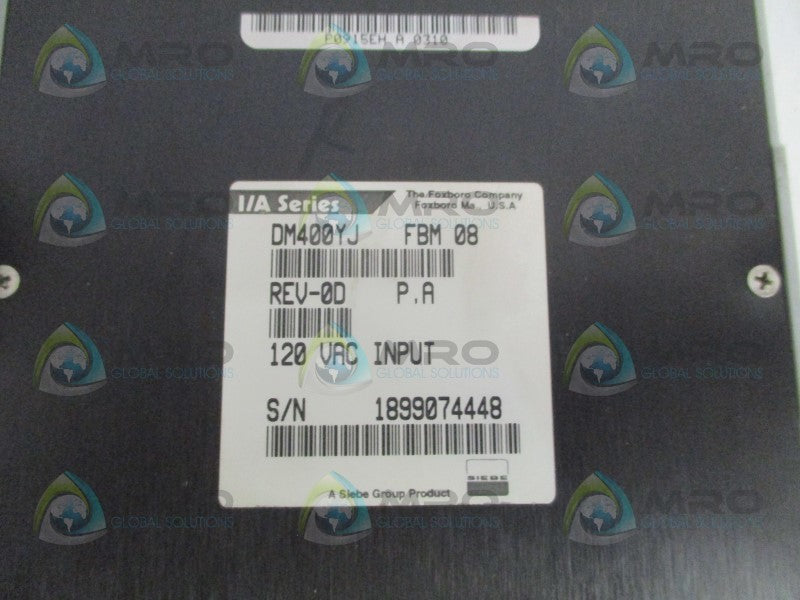 FOXBORO DM400YJ FBM08 INPUT MODULE (REMANUFACTURED)