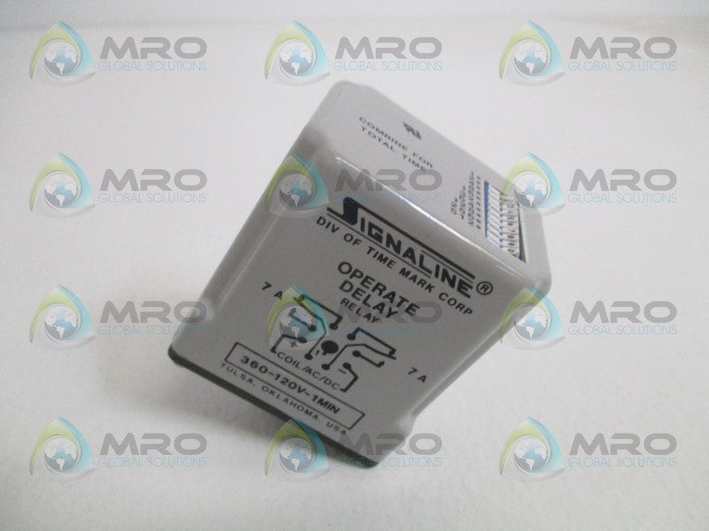 TIME MARK 360-120V-1MIN OPERATE DELAY RELAY 1MIN UNMP