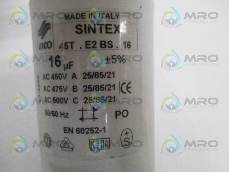 SINTEX 45T.E2BS.16 CAPACITOR 450/475/500V  NSNP