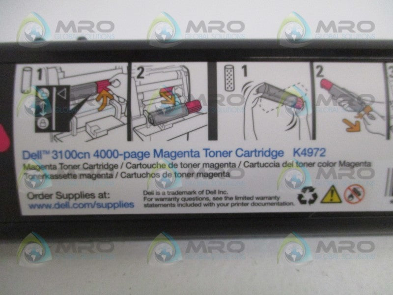DELL 3100cn K4972 4000-PAGE MAGENTA TONER  NSMP