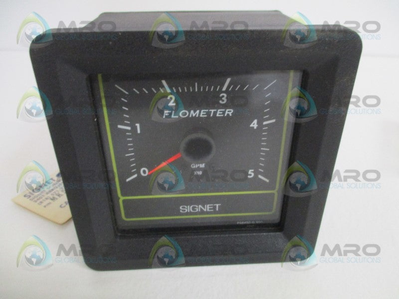 SIGNET SCIENTIFIC P58440 FLOW INDICATOR METER  0-50 GPM NSMP