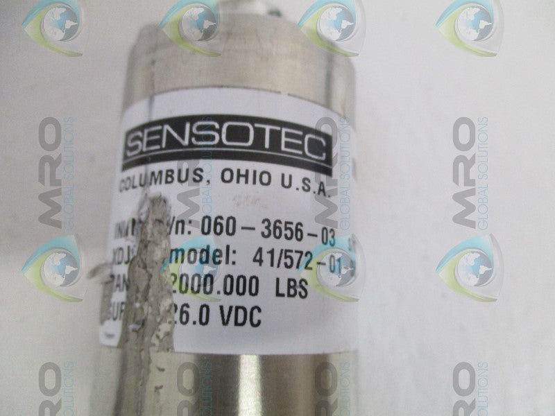 SENSOTEC 060-3656-03 41/572-01-06 TRANSDUCER IN-LINE AMPLIFIER 2000 LBS  UNMP