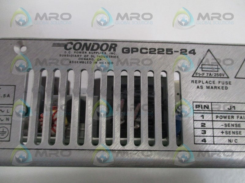 CONDOR GPC225-24 DC POWER SUPPLY  UNMP