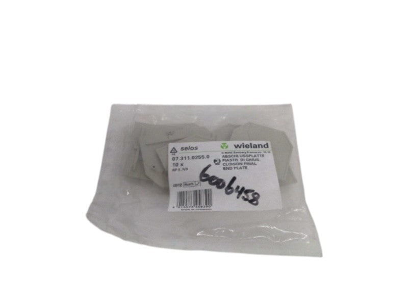 WIELAND 07.311.0255.0 END PLATE (PKG. OF 10)   NSMP