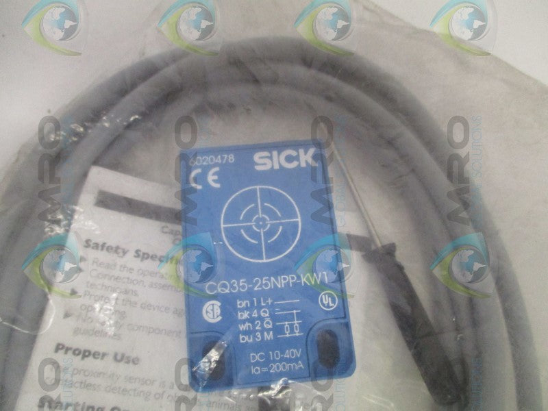 SICK CQ35-25NPP-KW1 CAPACITIVE PROXIMITY SENSOR  NSMP