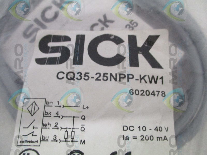 SICK CQ35-25NPP-KW1 CAPACITIVE PROXIMITY SENSOR  NSMP