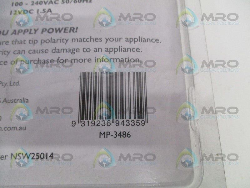 POWERTECH PLUS MP-3486 SWITCHMODE REGULATED PLUGPACK  NSMP