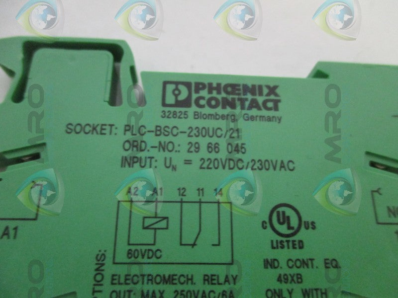 PHOENIX CONTACT PLC-BSC-230UC/21 TERMINAL BLOCK  NSNP
