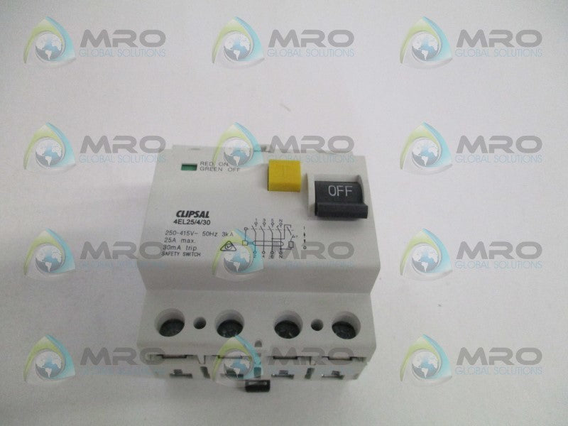CLIPSAL 4EL25/4/30 FOUR POLE RESIDUAL CURRENT DEVICE  NSMP