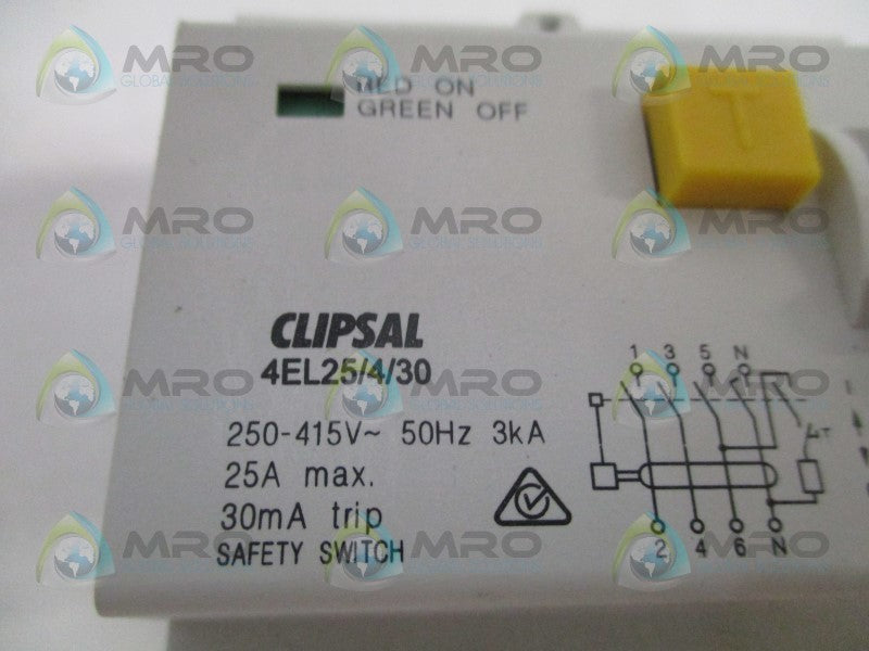 CLIPSAL 4EL25/4/30 FOUR POLE RESIDUAL CURRENT DEVICE  NSMP