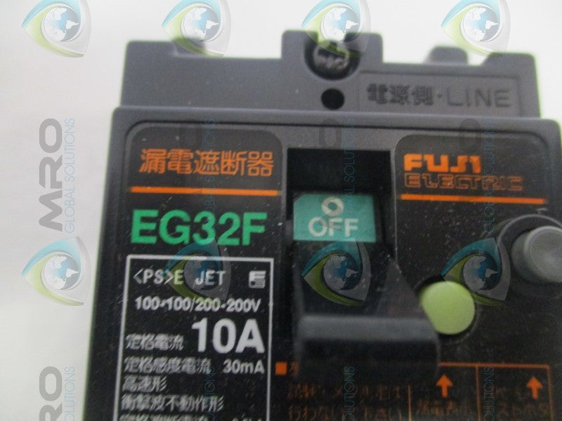 FUJI ELECTRIC EG32F EB2AEF-010B EARTH LEAKAGE BREAKER 10A NSMP