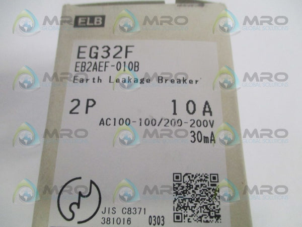 FUJI ELECTRIC EG32F EB2AEF-010B EARTH LEAKAGE BREAKER 10A NSMP