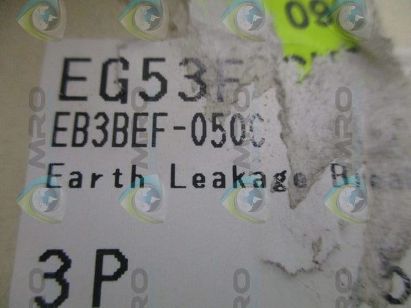 FUJI ELECTRIC EG53E EB3BEF-050C EARTH LEAKAGE BREAKER 50A NSMP
