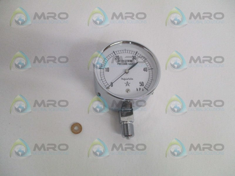 MIGISHITA AT3/8X75X50kPA PRESSURE GAUGE 0-50KPA NSMP