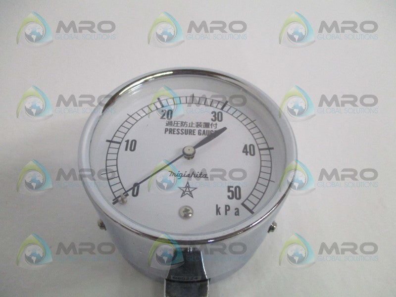MIGISHITA AT3/8X75X50kPA PRESSURE GAUGE 0-50KPA NSMP