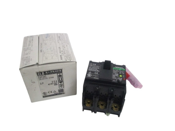 FUJI ELECTRIC EG53AC EB3BEAC-020B EARTH LEAKAGE CIRCUIT BREAKER 20A NSMP