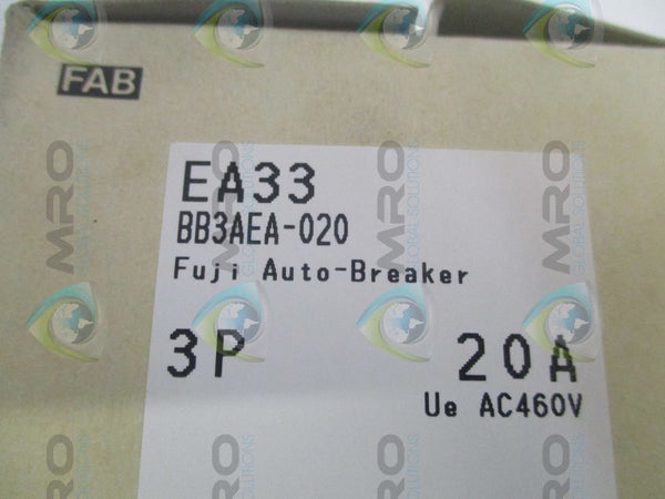 FUJI ELECTRIC EA33 BB3AEA-020 AUTO BREAKER 20A NSMP