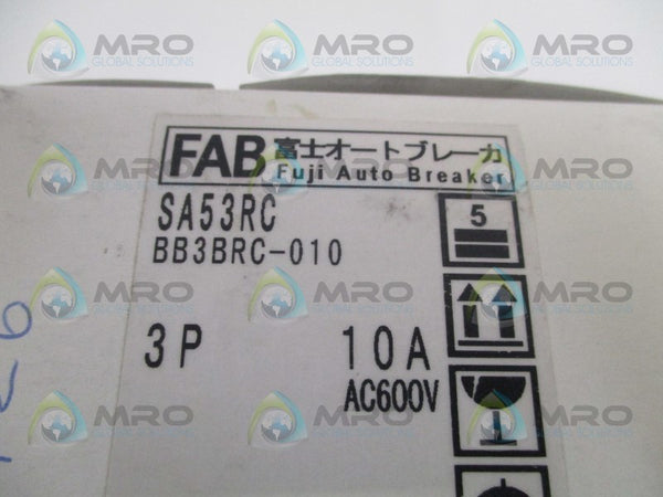 FUJI ELECTRIC SA53RC BB3BRC-010 AUTO BREAKER 10A NSMP