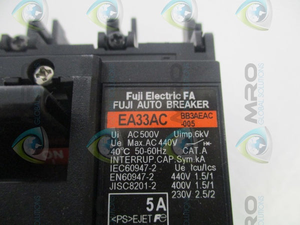 FUJI ELECTRIC EA33AC BB3AEAC-005 AUTO BREAKER 5A NSMP
