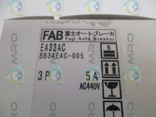 FUJI ELECTRIC EA33AC BB3AEAC-005 AUTO BREAKER 5A NSMP