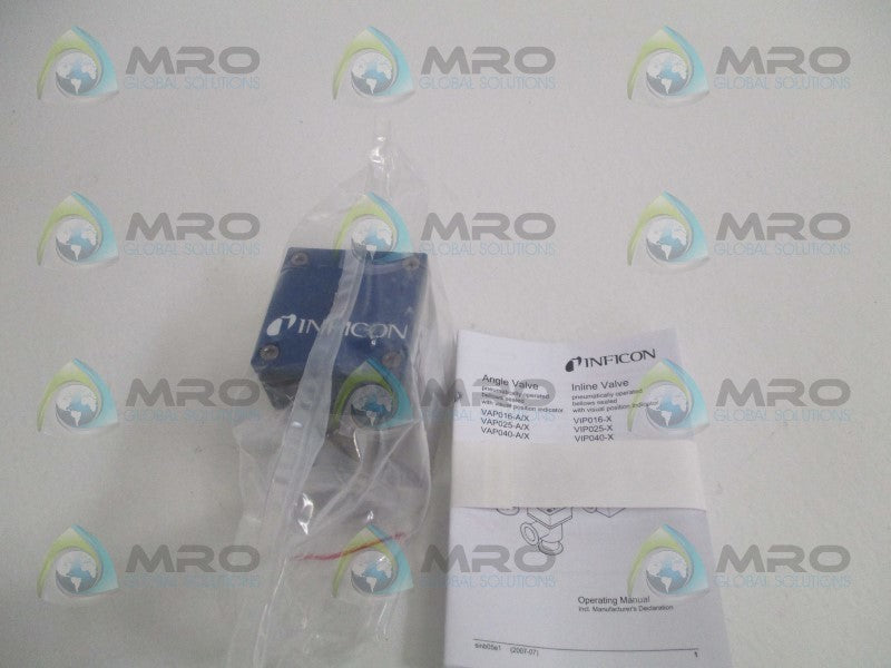 INFICON VIP025-X 253-380 INLINE VALVE NSMP