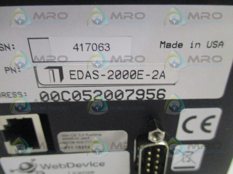 INTELLIGENT INSTRUMENTATION EDAS-200E-1 BASE PROCESSOR UNIT MODULE UNMP