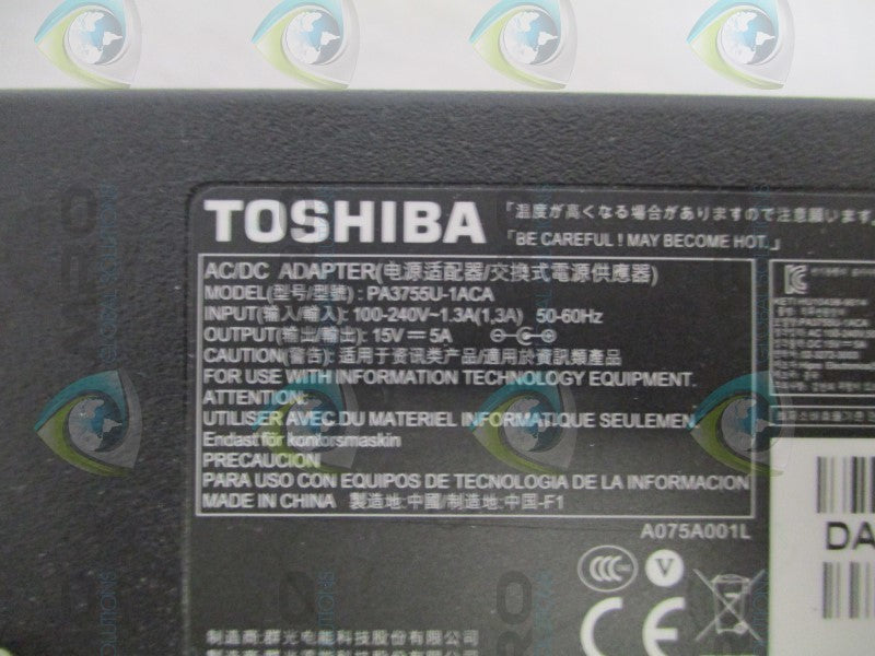 TOSHIBA PA3755U-1ACA AC/DC ADAPTER UNMP
