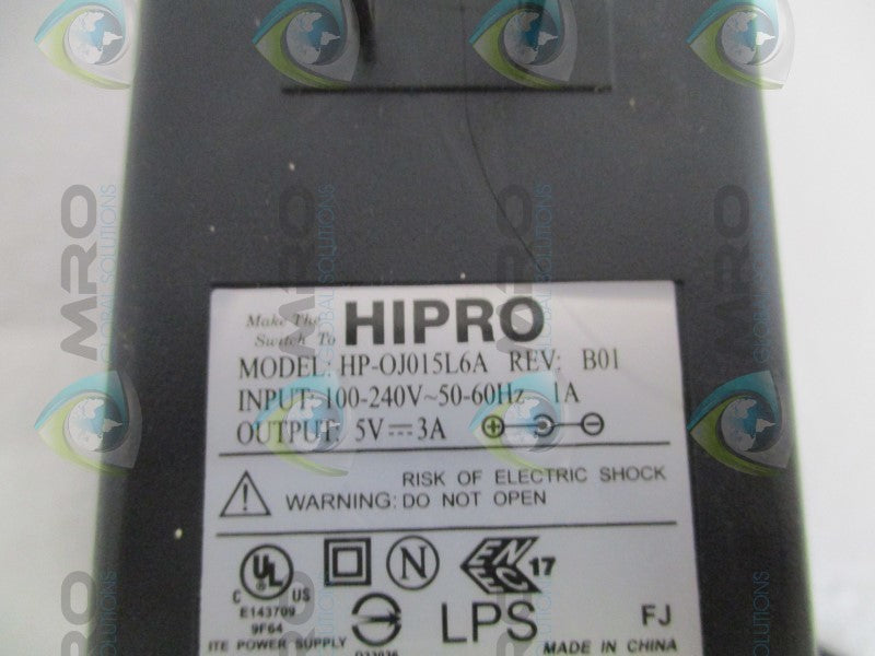 HIPRO HP-OJ015L6A AC ADAPTER UNMP