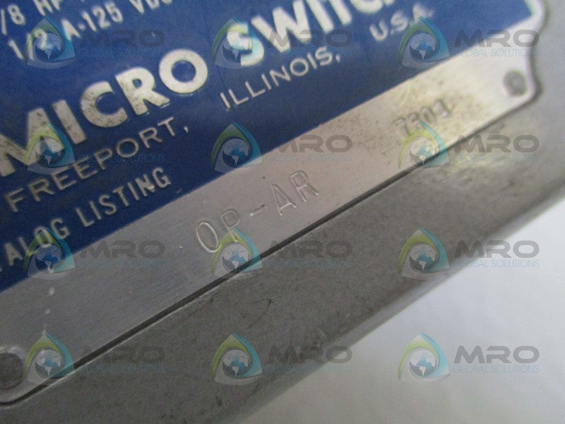 MICROSWITCH OP-AR SPLASH PROOF SWITCH (GREY) UNMP