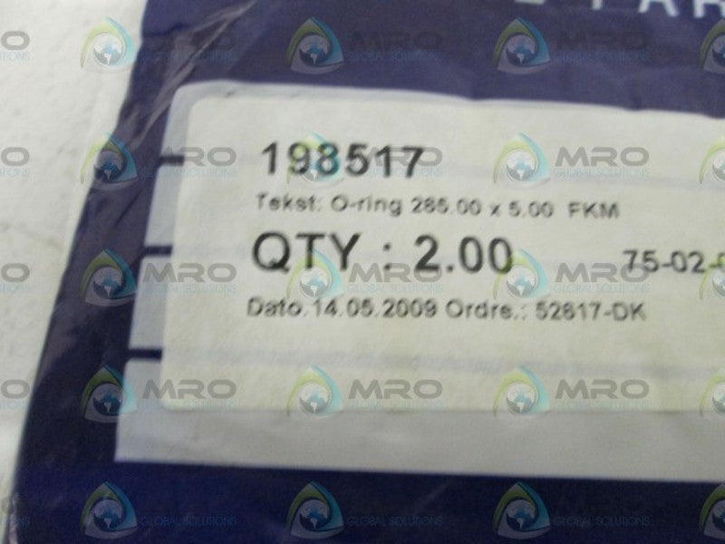 LOT OF 2 GS-AS O-RING 198517 NSMP