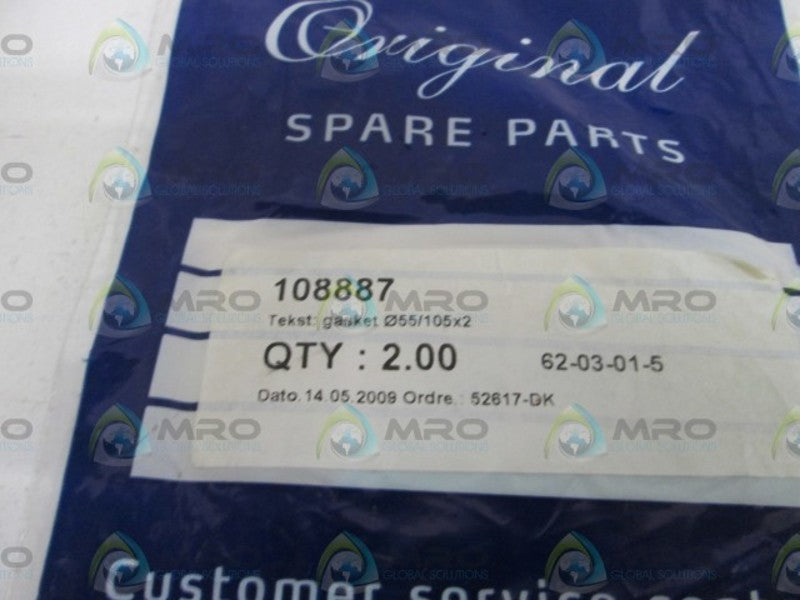 LOT OF 2 GS-AS GASKET 108887 NSMP