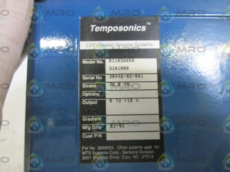 MTS TEMPOSONICS 011036050-3101000 POSITION SENSING SYSTEMS 0-+10V  NSNP