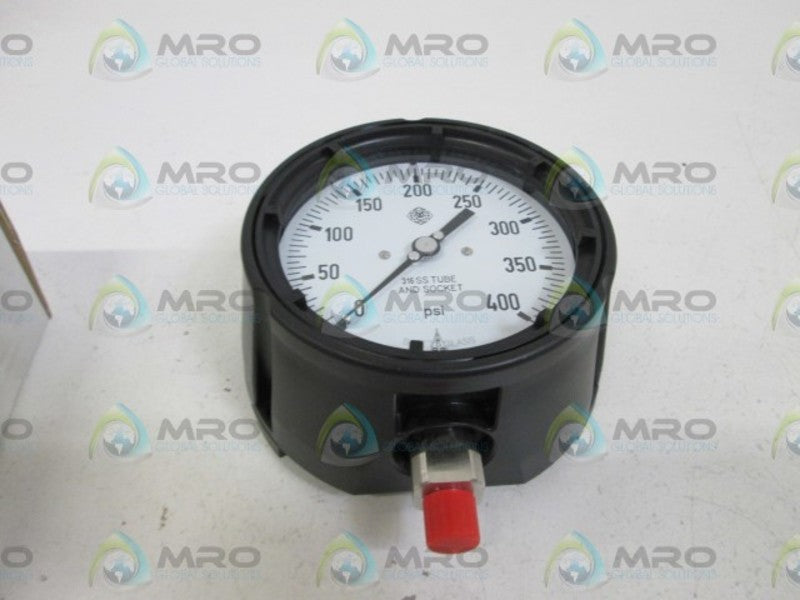 MC DANIEL CONTROLS, INC. GAUGE 0-400PSI 1/2" MPB/SAH NSMP