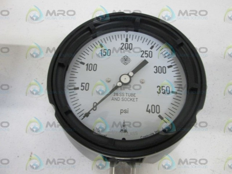 MC DANIEL CONTROLS, INC. GAUGE 0-400PSI 1/2" MPB/SAH NSMP