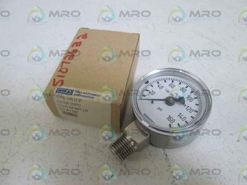 WIKA GAUGE 131.11 2" 160PSI 1/4" NPT 9117997 NSMP