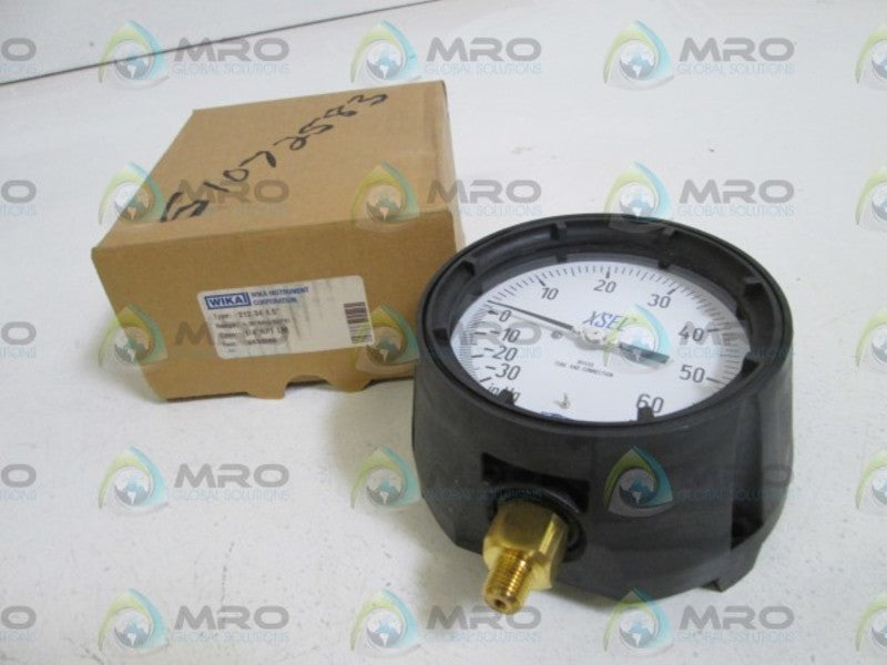 WIKA GAUGE 212.34 4.5" -30INHG/60PSI 1/4" NPT LM 9834060 NSMP