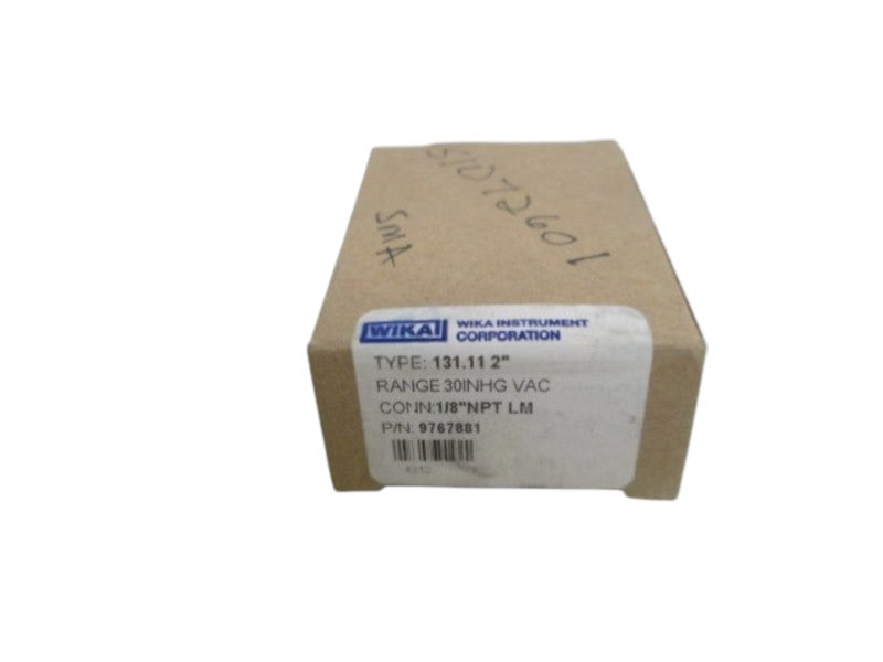 WIKA GAUGE 131.11 2" 30INHG VAC 1/8" NPT LM 9767881 NSMP