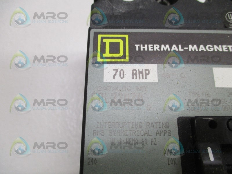 SQUARE D FAL32070 CIRCUIT BREAKER 70A (GRAY)  NSMP