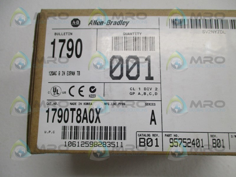 INDUSTRIAL SPARE PART CompactBlock 1790-T8A0X SER. A TERMINAL BLOCK  NSMP