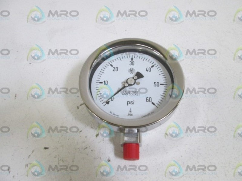 MC DANIEL CONTROLS, INC. GAUGE 1/4" NPT 0-60PSI AC NSMP